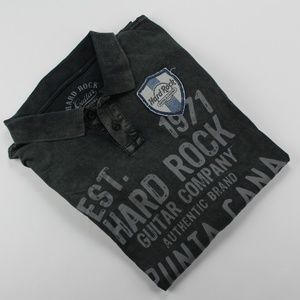 Hard Rock Guitar Co. Vintage Look Polo Men's 2XL